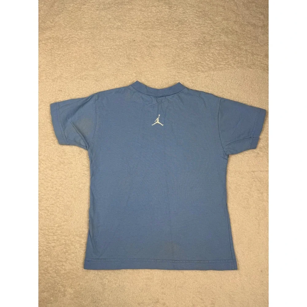 Jordan T-Shirt Kids Size 7 Blue vintage Graphic Jumpman Basketball Tee 90's y2k‎
